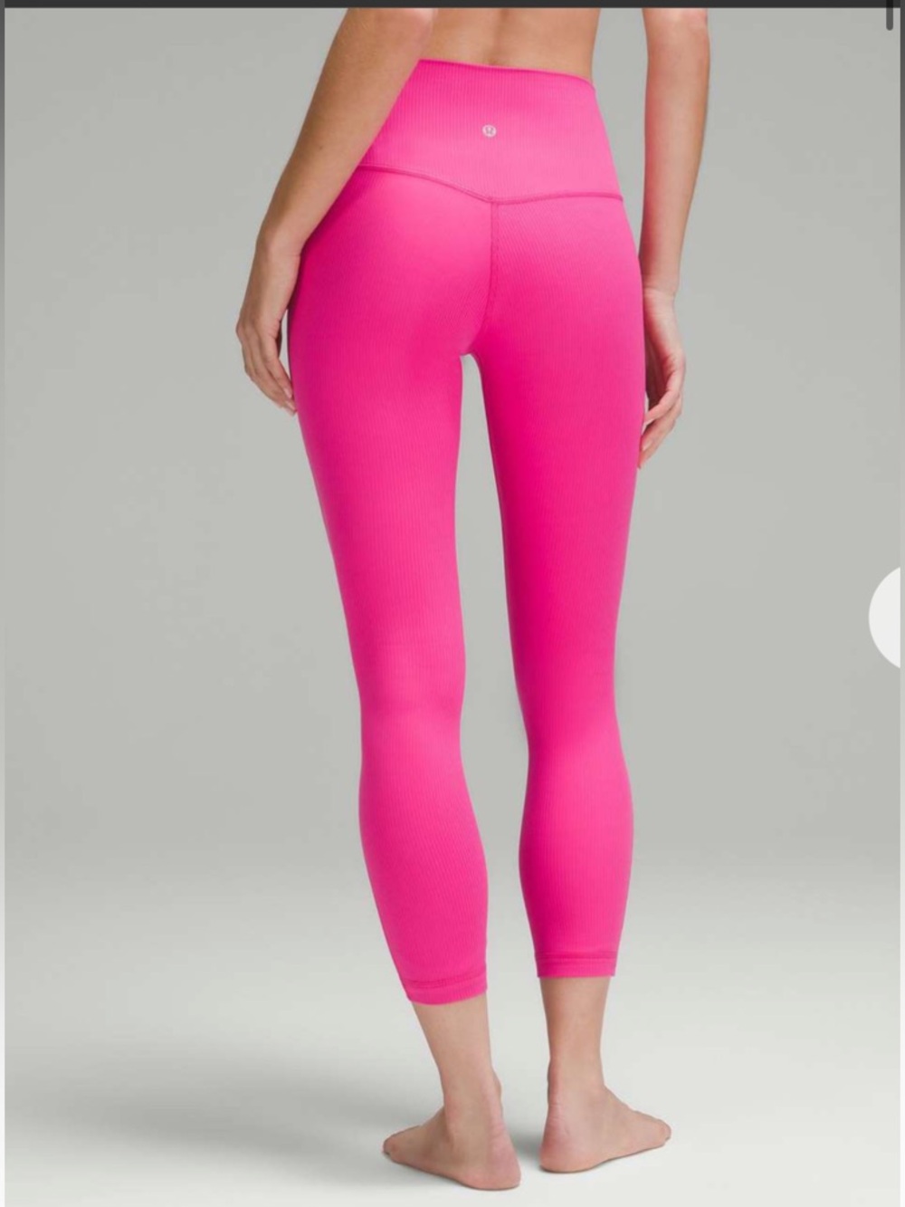 Lululemon Align Ribbed High-Rise Pant 25" Sonic Pink | size 4 - Picture 10 of 10